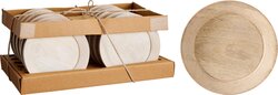 H&S BORD 12CM ACACIA HOUT WIT - afbeelding 1