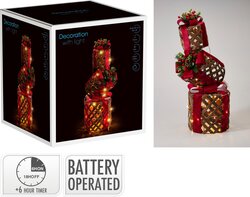 H&S CADEAUDOZEN ROND 73CM LED ROOD - afbeelding 1