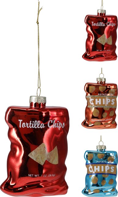 H&S CHIPS HANGDECO 11CM 3ASS - afbeelding 1