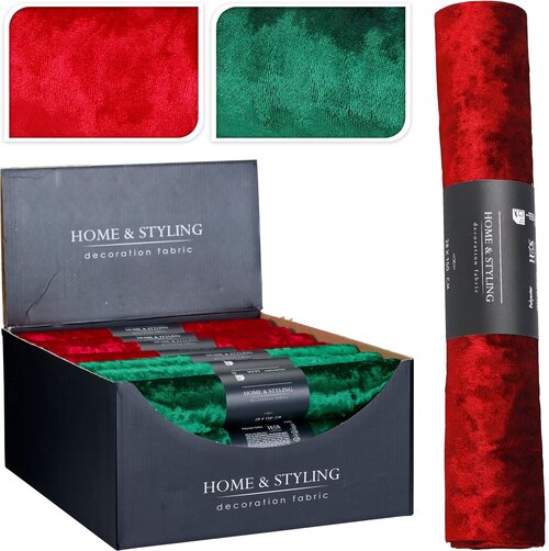 H&S DECOSTOF VELVET 28X150CM 2ASS - afbeelding 1