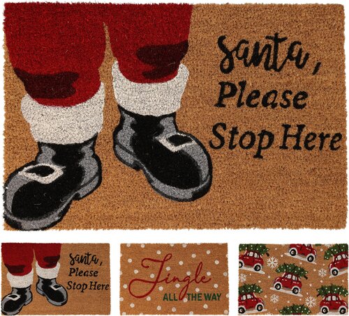 H&S DEURMAT 3 ASSORTED KERST - afbeelding 1