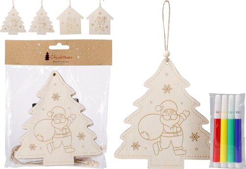 H&S DIY HANGDECO 15CM 4ASS DESIGN - afbeelding 1