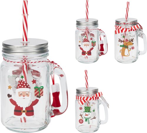 H&S DRINKGLAS MET HANDVAT 450ML 4A - afbeelding 1