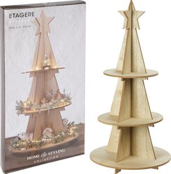 H&S Etagere Kerstboom Hout 29X60Cm