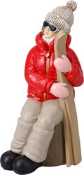 H&S FIGUUR MET SKIES 9X7X15CM 2ASS - afbeelding 2