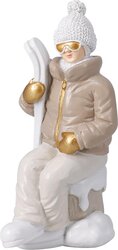 H&S FIGUUR MET SKIS 9X7X15CM 2ASS - afbeelding 2