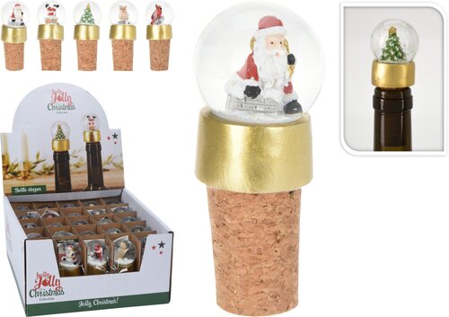 H&S Fles Stop 5Ass Kerst Design