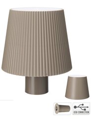H&S Flessen Lamp 10X8Cm Taupe 2Ass