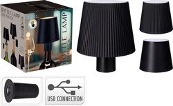 H&S Flessen Lamp 10X8Cm Zwart 2Ass