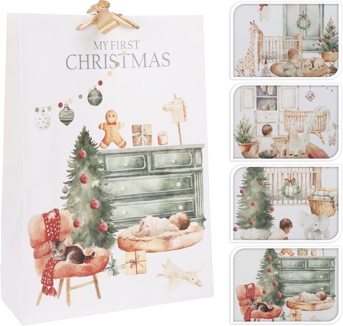 H&S Geschenktas Eerste Kerst 11X16