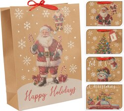 H&S GESCHENKTAS KERST GROOT 4ASS - afbeelding 1