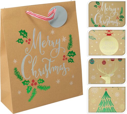 H&S GESCHENKTAS LARGE 4ASS DESIGN - afbeelding 1