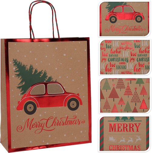 H&S Geschenktas Large 4Ass Xmas Ho