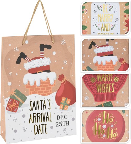 H&S Geschenktas Large Craft 4Ass
