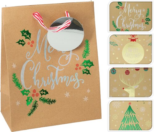 H&S GESCHENKTAS MEDIUM 4ASS DESIGN - afbeelding 1