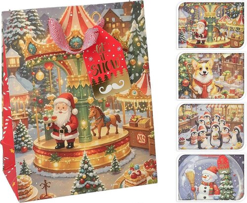 H&S Geschenktas Medium 4Assorti Design