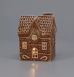 H&S GINGERBREAD HUIS LED 12CM 4ASS - afbeelding 6