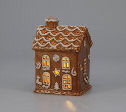 H&S GINGERBREAD HUIS LED 12CM 4ASS - afbeelding 9