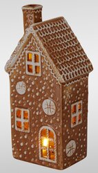 H&S GINGERBREAD HUIS LED 19CM 2ASS - afbeelding 4