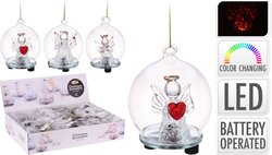 H&S GLASBAL 6CM MET LED ENGEL 3ASS
