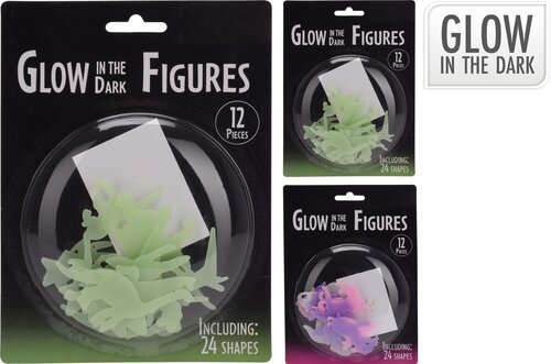 H&S GLOW IN THE DARK FIGUREN 2ASS - afbeelding 1