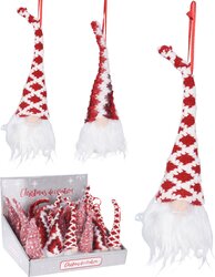 H&S Gnome Hangdeco 20Cm 3Ass Rood