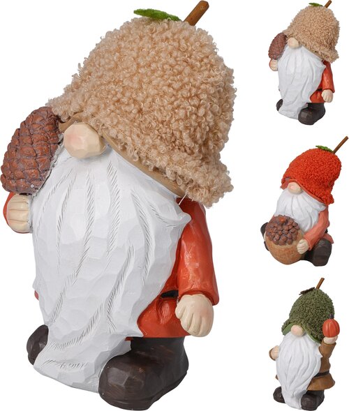 H&S GNOME MET MUTS 13X10X21CM 3ASS - afbeelding 1