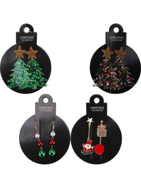 H&S Haarclips En Oorbellen Kerst 9 assorti