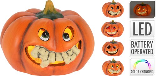 H&S Halloween Pompoen Gezicht Led