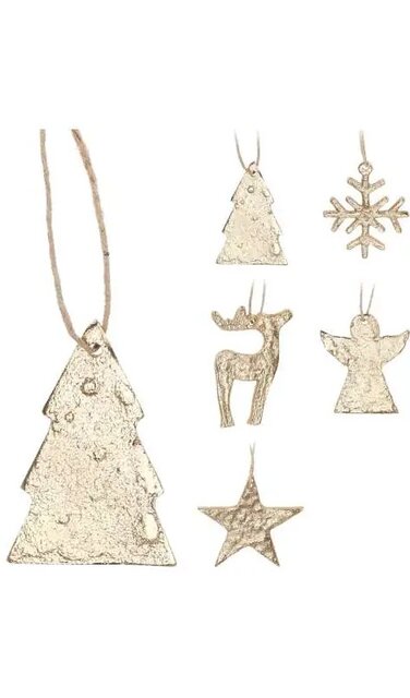 H&S Hangdeco Kerstfiguur 7Cm 5Ass