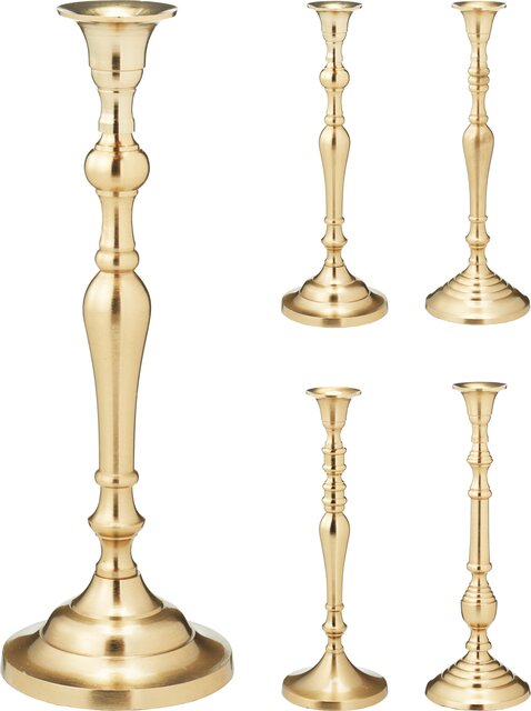 H&S KANDELAAR 29CM GOUD 4 ASS - afbeelding 1