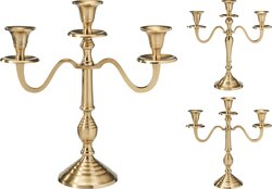 H&S KANDELAAR 30CM GOUD 2ASS - afbeelding 1