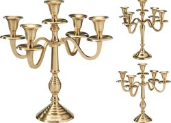 H&S KANDELAAR 30CM GOUD 2ASS - afbeelding 1