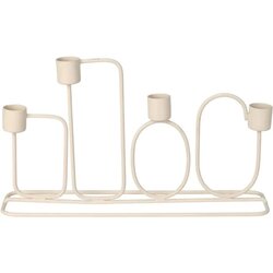 H&S Kandelaar 4Sts 27X15Cm Warm Gr