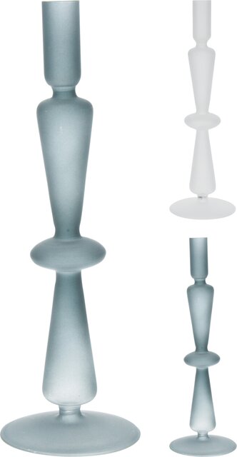 H&S Kandelaar Glas 30Cm 2Ass Kl Ma