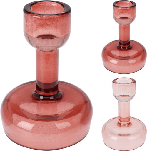 H&S Kandelaar Glas 7X10Cm 2Ass Kl