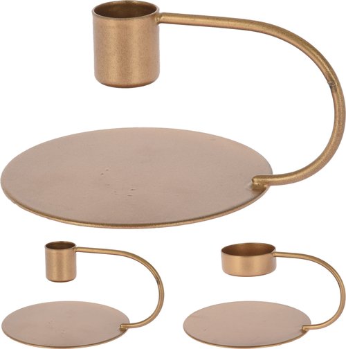 H&S Kandelaar Theelichthouder Goud