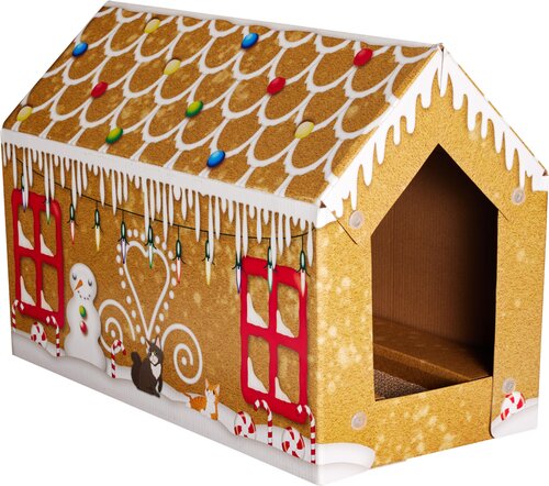 H&S KATTENHUIS KARTON KERST DESIGN