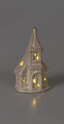 H&S KERKJE 11CM LED 4ASS WIT - afbeelding 6