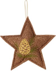 H&S KERST HANGDECO 12CM 6ASS BRUIN - afbeelding 4