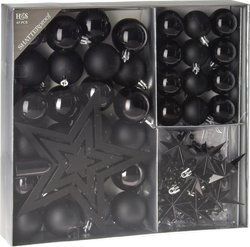 H&S Kerst Hangdeco Set 45Sts Zwart