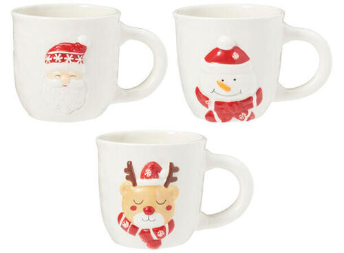 H&S Kerst Mok 3Ass Design 3 assorti 1 stuk