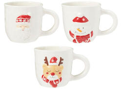 H&S Kerst Mok 3Ass Design 3 assorti 1 stuk