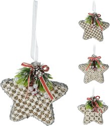 H&S Kerst Ster Foam 11Cm 3Ass Goud