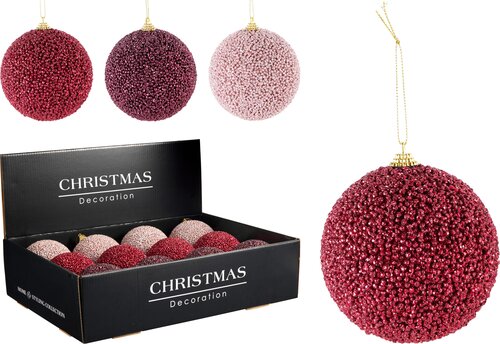 H&S KERSTBAL 100MM 3ASS KLEUR - afbeelding 1