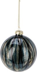 H&S KERSTBAL 100MM BLAUW - afbeelding 3