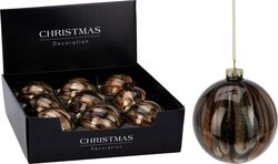 H&S KERSTBAL 100MM BRUIN - afbeelding 1