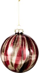 H&S KERSTBAL 100MM BURGUNDY - afbeelding 3