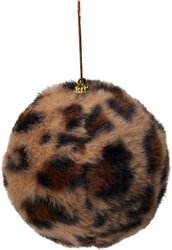 H&S KERSTBAL 100MM LUIPAARD PRINT - afbeelding 3