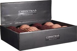 H&S KERSTBAL 10CM 2ASS KLEUREN - afbeelding 2